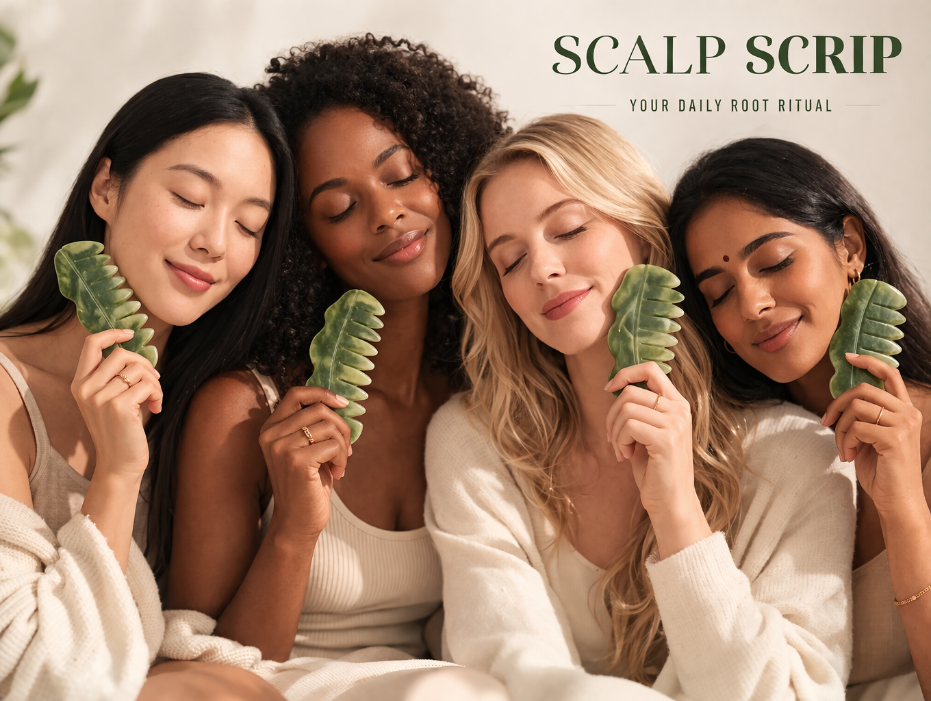 The Scalp Revitalizing Jade Gua Sha Comb – Xiu Yan Edition
