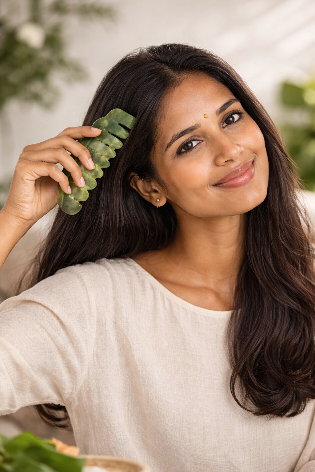 The Scalp Revitalizing Jade Gua Sha Comb – Xiu Yan Edition
