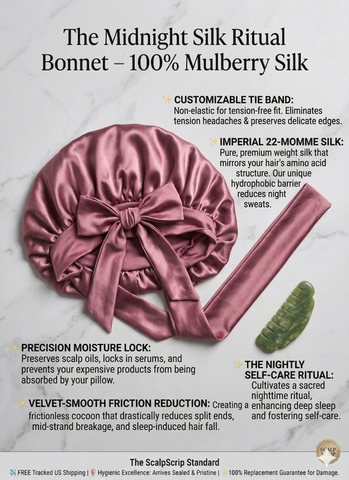 The Midnight Silk Ritual Bonnet – 100% Mulberry Silk